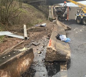 Recovery work will take place overnight. Photo: National Highways 