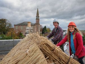 Supporting image for story: Restoration gets under way of thatched building linked to Robert Burns