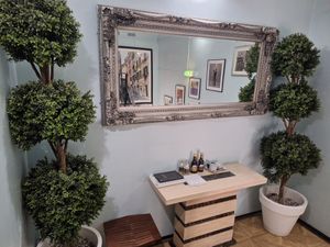 Inside the restaurant 