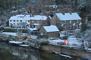 Snow in Ironbridge.