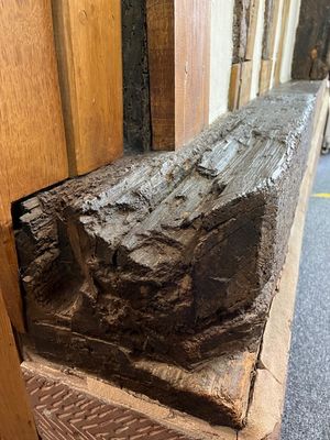 Stunning beams run through the entire building.