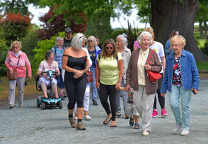 Walkers taking part in the event at the grounds of Severn Hospice
