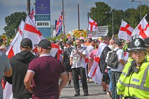 Protesters in Cannock
