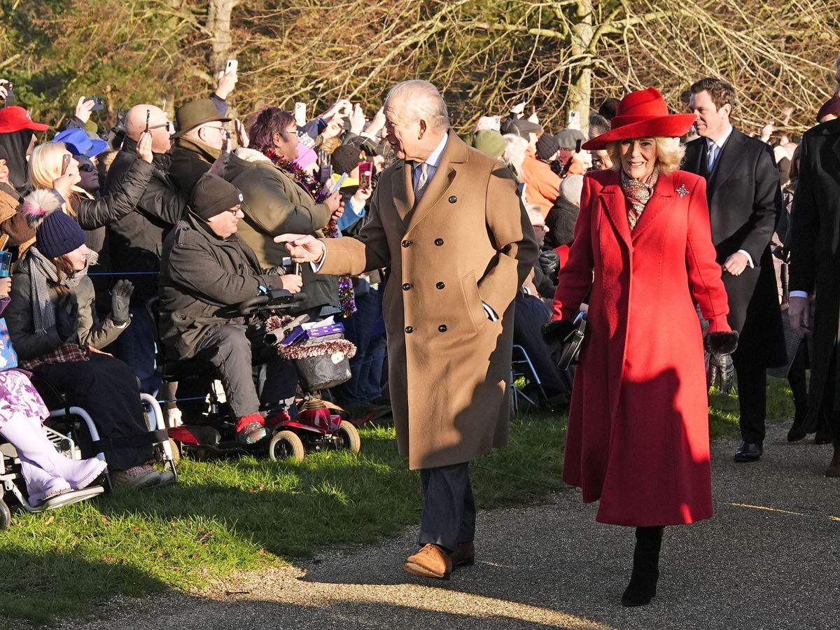 Royal family walks to traditional church service on King&rsquo;s Sandringham Estate