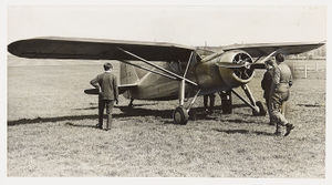 Fairchild Argus, Halfpenny Green, Bobbington. Thought to have been built in 1939, the aircraft was attending a "fly in" at the airfield.April 10, 1966.