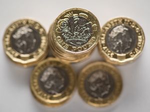 Stacks of pound coins