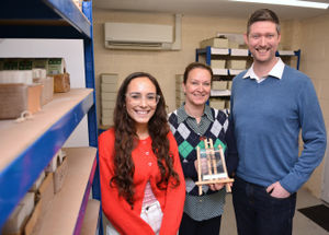 ES COPYRIGHT Mike Sheridan - Phebe Ashton, Debra Glover and Alex Dunham of Dudley based eco-friendly cleaning products manufacturer Iron and Velvet, pictured at the firm's Deepdale Works HQ.