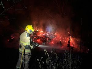 Supporting image for story: Fire crews tackle a late night chalet blaze behind a Bridgnorth pub