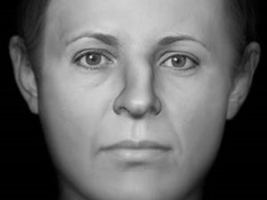 The facial reconstruction of the woman