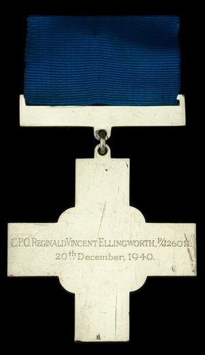 Chief Petty Officer Reginald Vincent Ellingworth's George Cross. 