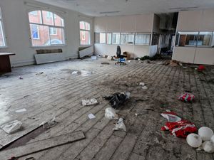 The hall survived the fire, but was left damaged by water and has had a lot of items taken