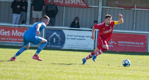 Craig Pritchard on the ball.