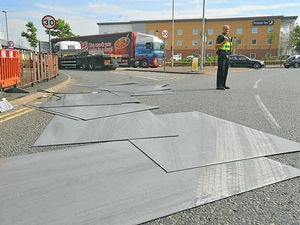 Supporting image for story: Delays as lorry sheds its load in Dudley