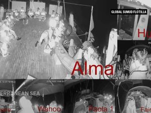 Supporting image for story: Israeli navy has begun intercepting Gaza-bound aid flotilla, say activists