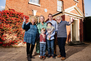 The Elwell family, centre, are the current owners of Leighton Lodge