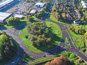 Supporting image for story: In pictures: Bird’s eye view of traffic-busting Shrewsbury roundabout 