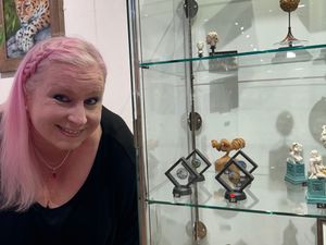 Supporting image for story: Artist ‘overjoyed’ as painted coins on show at prestigious miniatures exhibition