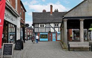 Market Drayton's Buttercross area