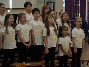 A children's choir performing in the Choral & Vocal Non-Competitive class at the Lichfield Festival of Music