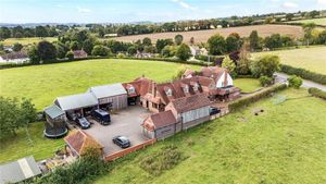 The rear of the spacious seven bedroom home in Diddlebury near Craven Arms. Pic: Fine & Country/Rightmove