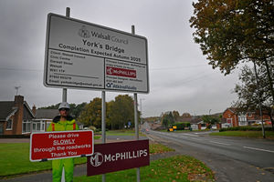 WALSALL COPYRIGHT NATIONAL WORLD TIM STURGESS 06/11/24. 

Work continues on the replacement York's Bridge 