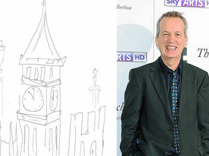 Supporting image for story: Frank Skinner's Big Ben doodle among celebrity artworks in charity auction