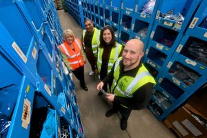 Ben Slater with Clare Bottle from UKWA and Alison Trinder from the Black Country Chamber of Commerce and Raj Sharma..