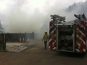 Supporting image for story: Fire drama at Shrewsbury golf course as 10 tonnes of straw set alight