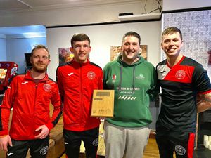 Adam Davies, Lee Taylor, Rich Benting and Tom Busby from Captain Webb United