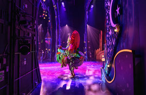 Andrew Ryan as Dame Trott. Photo: Simon Hadley