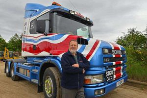 Supporting image for story: Oswestry trucker and his lorry Bully retiring after 15 years on road together