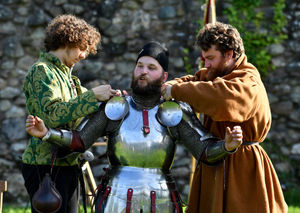 Multiperiod re-enactment event at Whittington Castle
