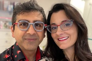Husband and Wife Optometrist team Sam And Eva Dave 