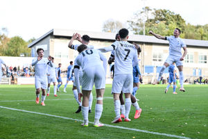 AFC Telford United players celebrate (Kieran Griffin Photography)
