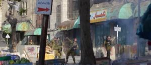 Soldiers throw concussion grenades and tear gas during demonstrations in Hebron in June. Picture by Asger Victor Hansen