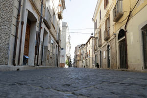 An empty street in Fondi, near Rome, Italy, as the country reels from the coronavirus outbreak