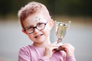 Dulcie pictured at one of the numerous fundraisers held for her, this one a charity netball day at Charlton School