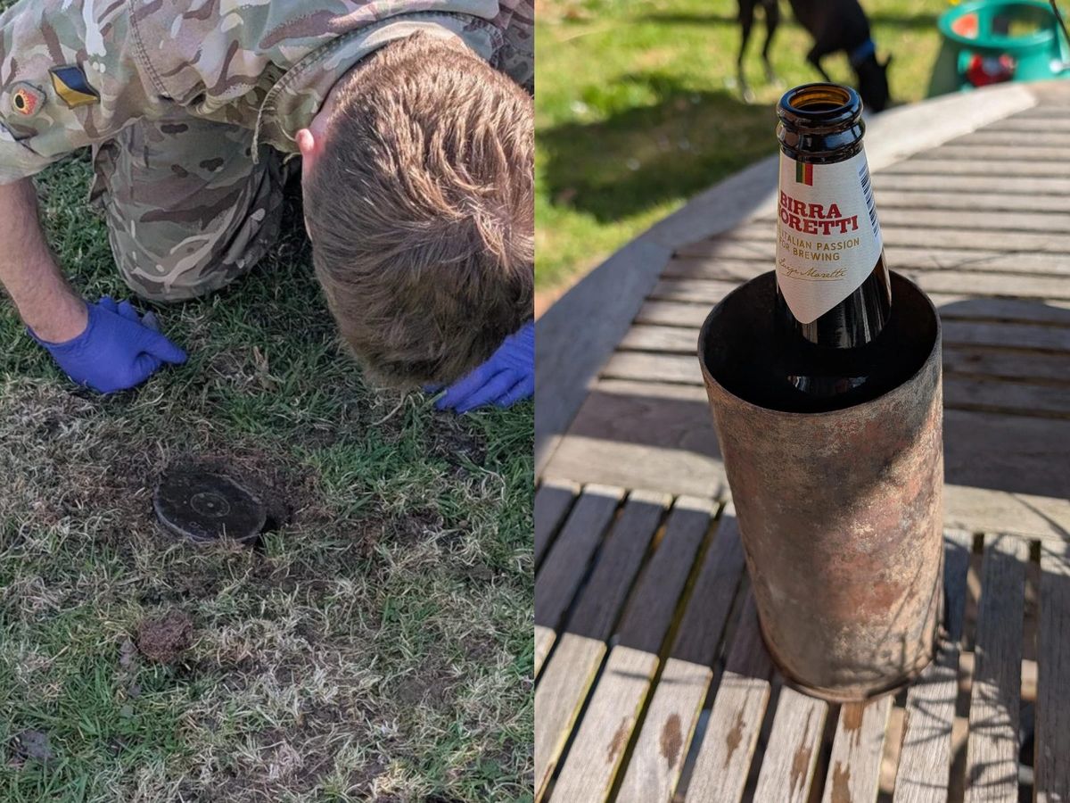 1940s bombshell found in garden turned into beer cooler after spoiling barbecue