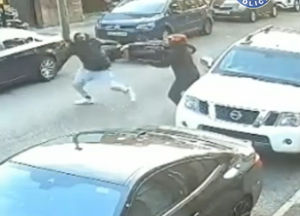 Denny could be seen being chased by the victim