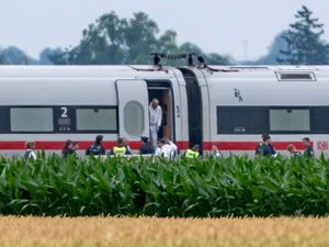 Supporting image for story: Four people injured in hammer attack on German train, police say