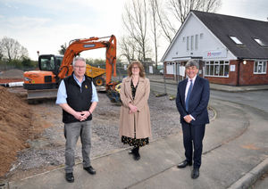 (L-R) Steve Swann, Senior Development Manager at Housing Plus Group with Liz Lowe, Head of Development at Morris Property with Toby Shaw, Commercial Agent at TSR