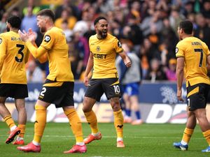 Matheus Cunha celebrates scoring for Wolves