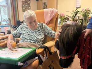 Residents and guests enjoyed meeting the ponies 