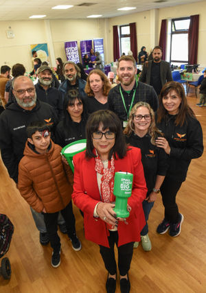 L-R front, Carmen Watson / first row Aadam Ali, Alvina Ali, Kim Swann, Nicki Kainth / Second row, Sajid Bashir, Christine Chance, John Harrison / Third row, Zahid Ali, Abid Ali

Photo Credits – Visionary Language
