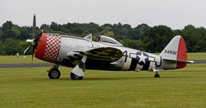 A P47D Thunderbolt back on the ground