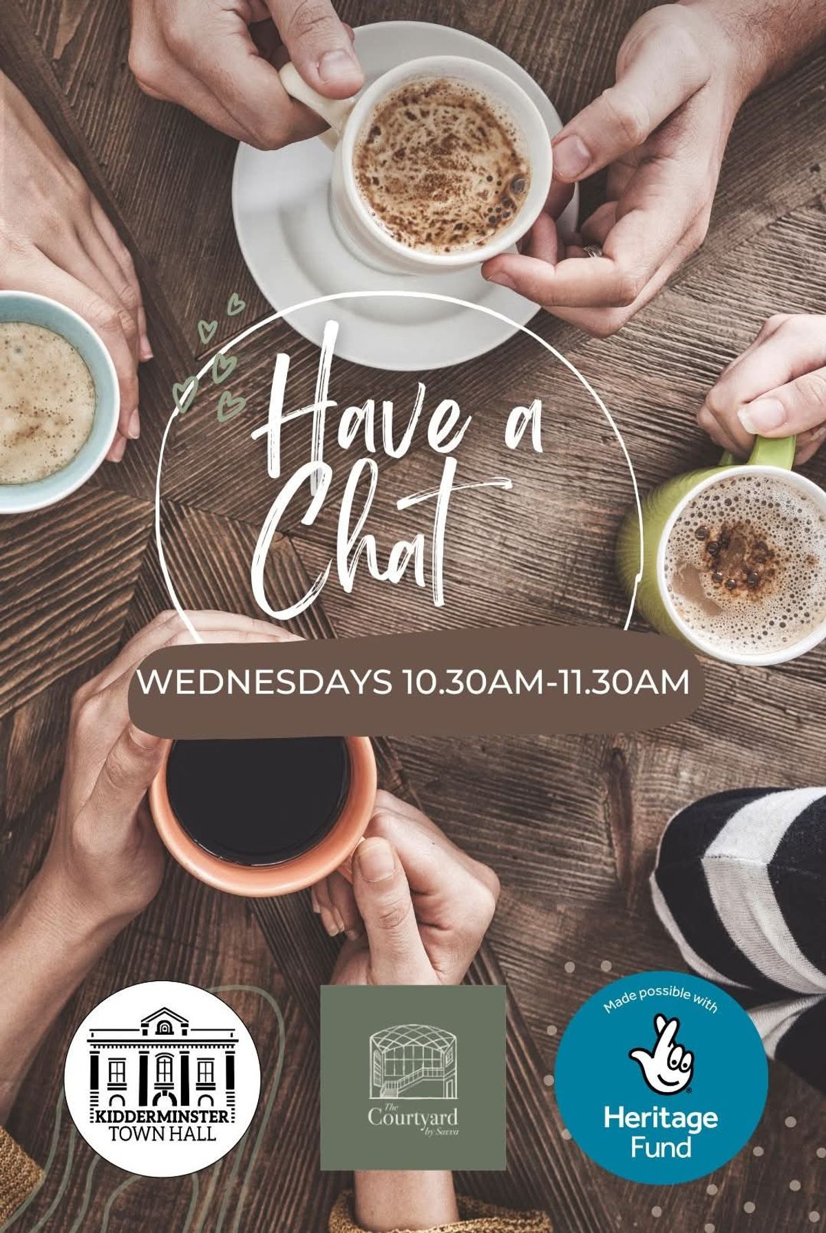 Friendly volunteers host weekly &lsquo;Happy to Chat&rsquo; table in town hall