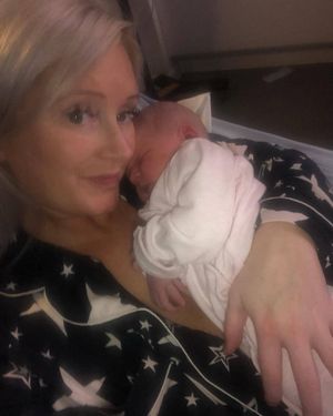 Hannah with baby Ruby, who she gave birth to on her own drive after being turned away from Walsall Manor Hospital