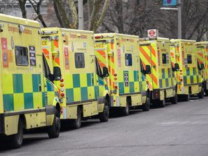 Ambulances lined up