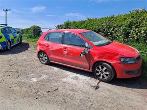 Police have recovered a stolen vehicle near Oswestry. Picture: West Mercia Police.