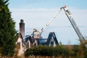 Firefighters at the scene